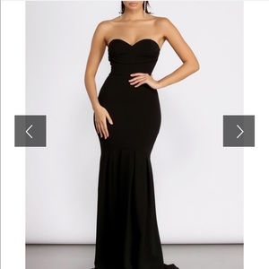 Black Prom Dress Fitted Mermaid Style